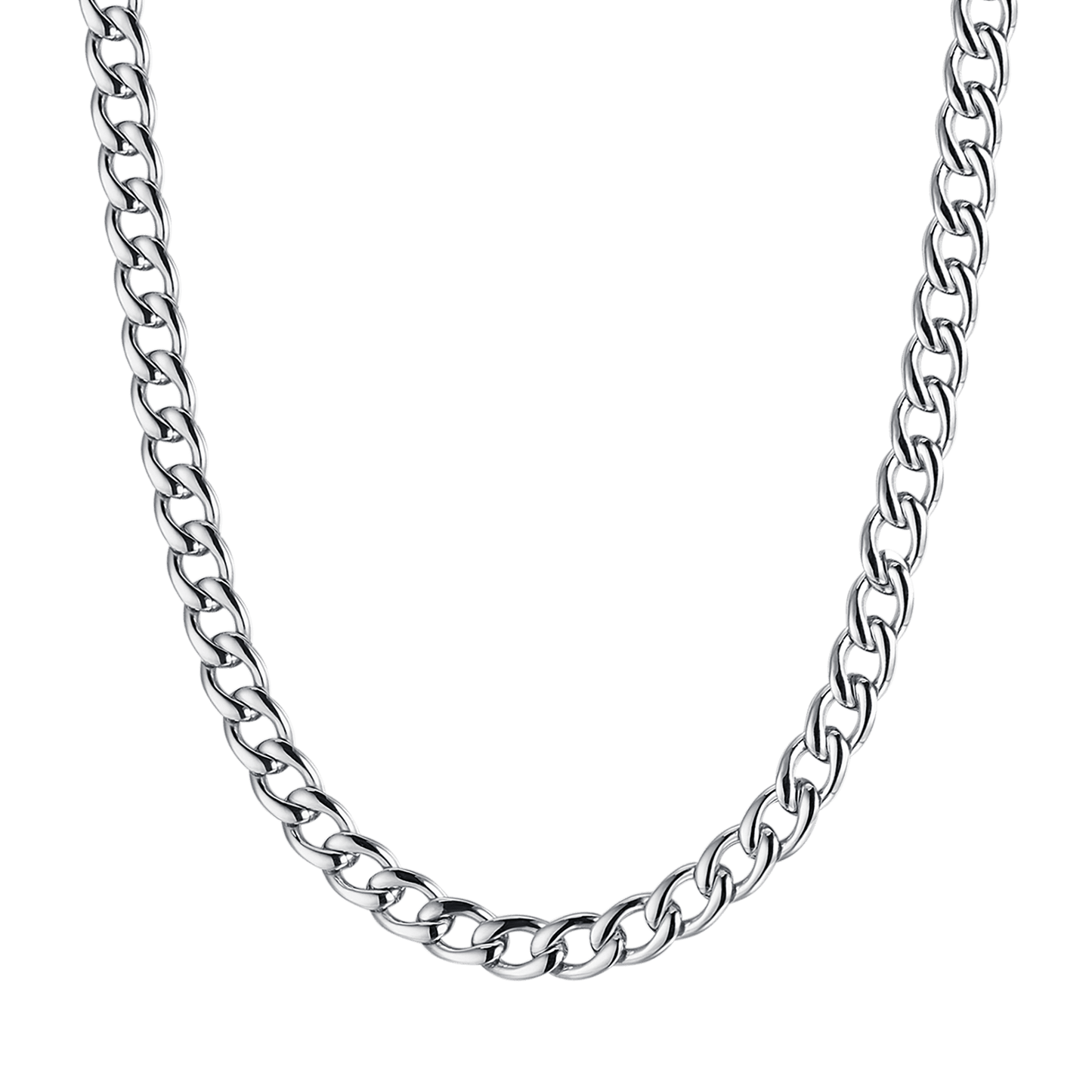 MEN'S STEEL NECKLACE WITH 7 MM GROUMETTE MESH Luca Barra