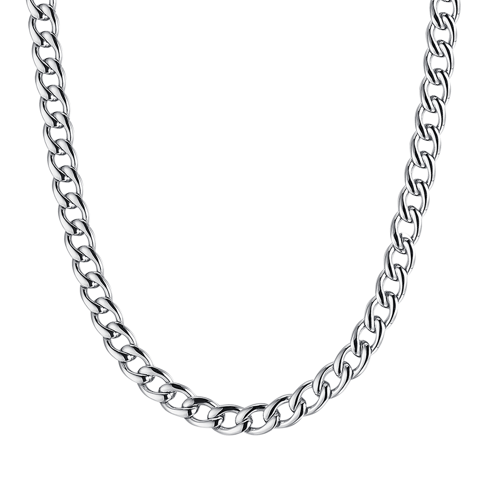 9MM GROUMETTE LINK STEEL MEN'S NECKLACE