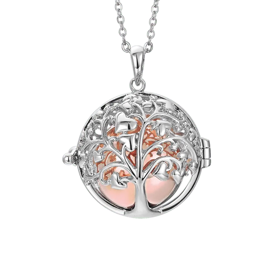 NECKLACE CALLING ANGELS WITH STEEL LIFE TREE Luca Barra