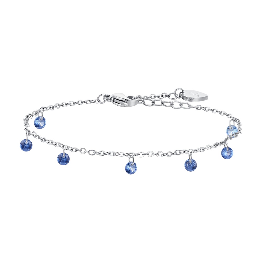 BLUE ZIRCON STEEL WOMEN'S ANKLET