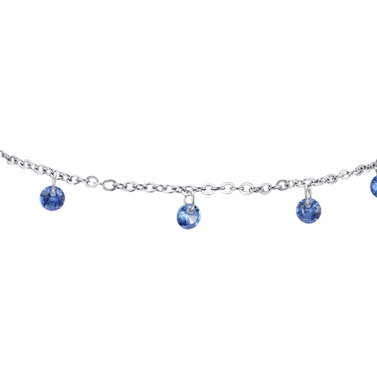 BLUE ZIRCON STEEL WOMEN'S ANKLET