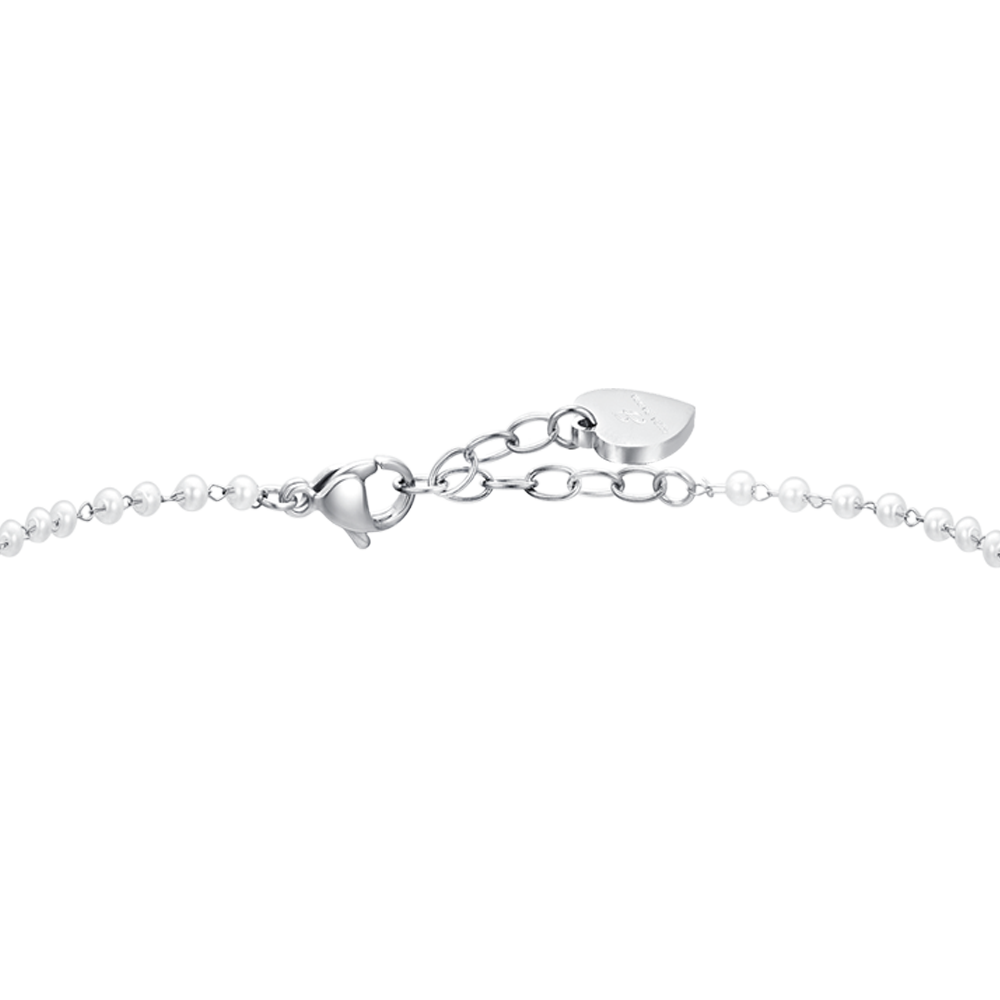 WOMEN'S STEEL ANKLET PEARLS AND STARS