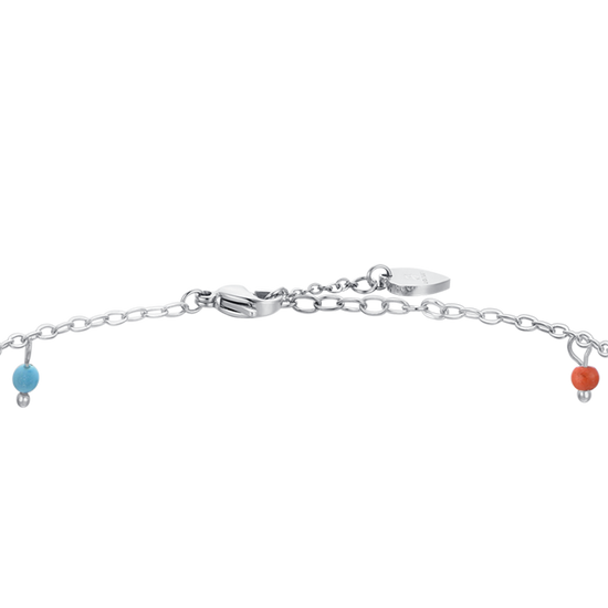 WOMEN'S STEEL ANKLET MULTICOLOR STONES