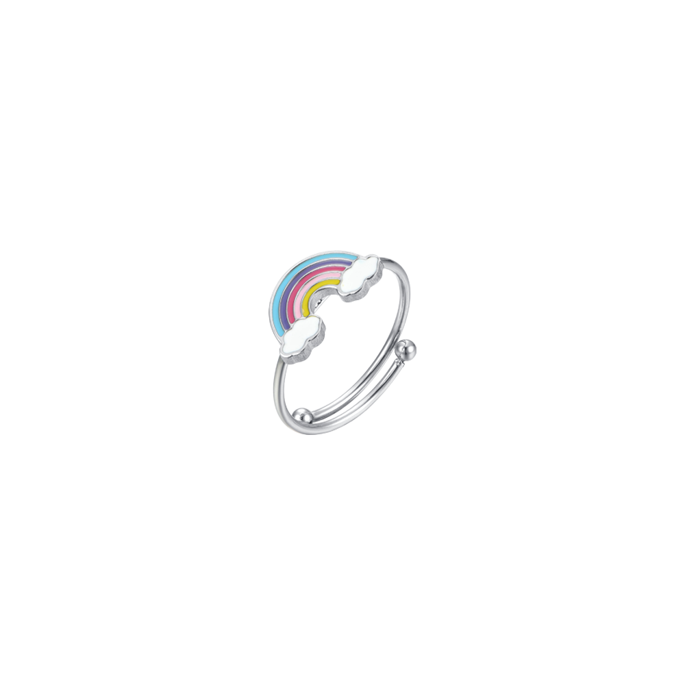 RAINBOW STEEL GIRL RING