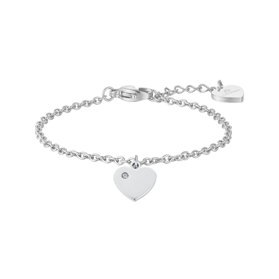 STEEL GIRL BRACELET WITH HEART