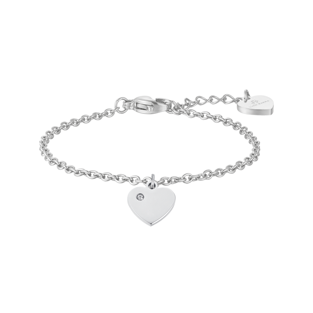 STEEL GIRL BRACELET WITH HEART