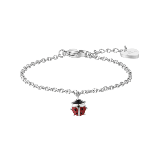 GIRL STEEL BRACELET WITH LADYBUG