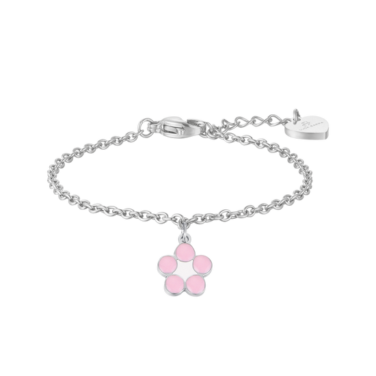 STEEL GIRL BRACELET WITH FLOWER