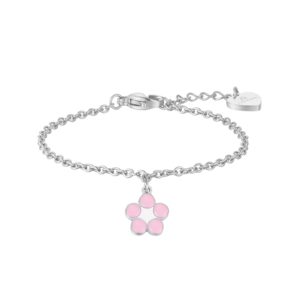 STEEL GIRL BRACELET WITH FLOWER