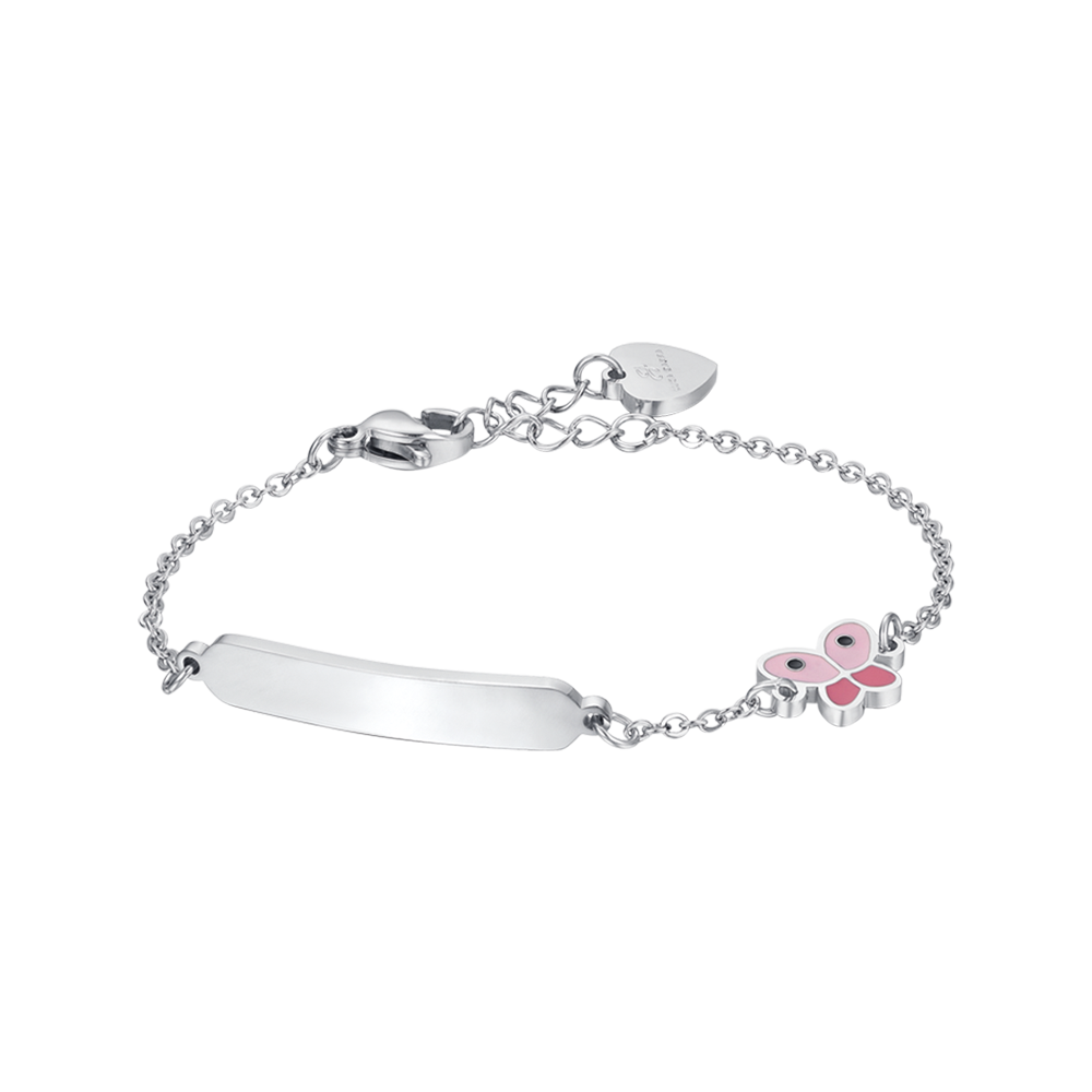 STEEL GIRL BRACELET WITH BUTTERFLY