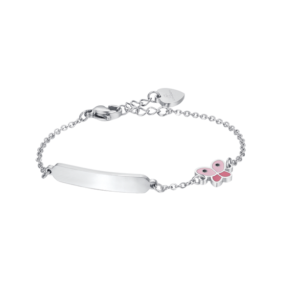 STEEL GIRL BRACELET WITH BUTTERFLY