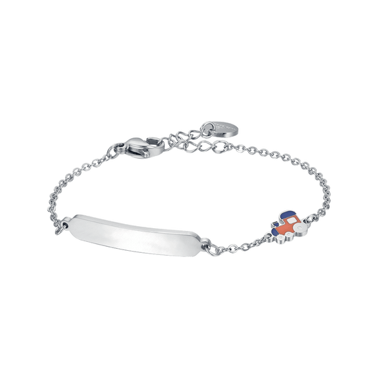 STEEL BABY BRACELET WITH TRAIN