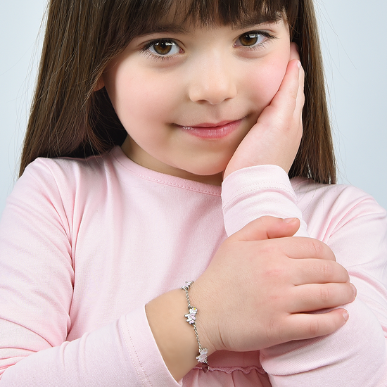 STEEL GIRL BRACELET WITH UNICORNS