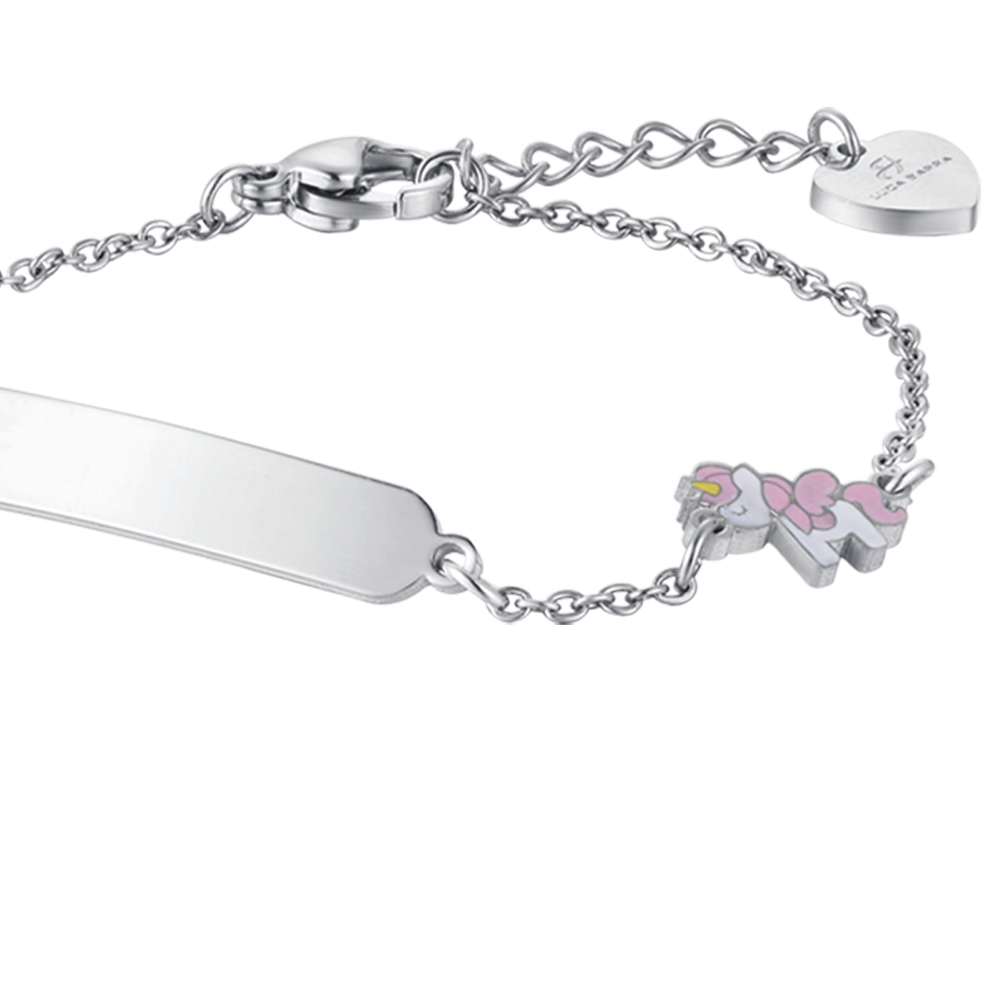 STEEL GIRL BRACELET WITH UNICORN