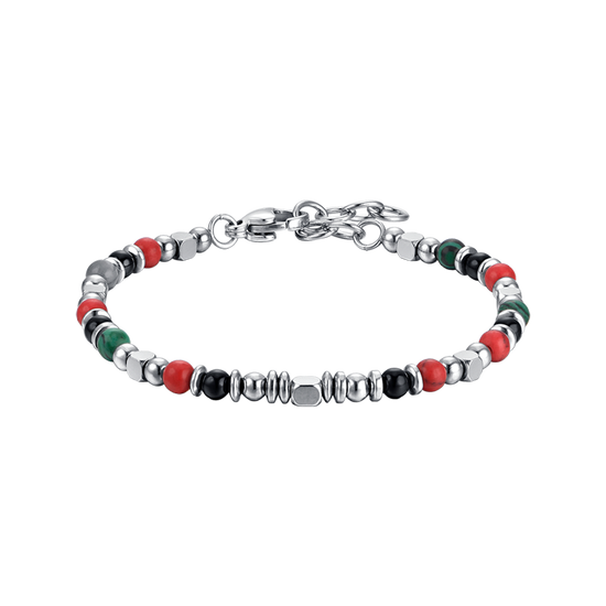 STEEL BABY BRACELET WITH MULTICOLOR STONES