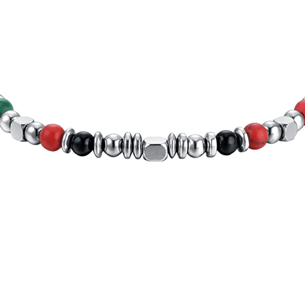 STEEL BABY BRACELET WITH MULTICOLOR STONES