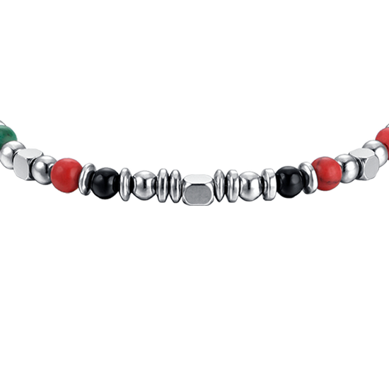 STEEL BABY BRACELET WITH MULTICOLOR STONES