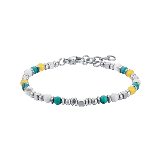 STEEL BABY BRACELET WITH MULTICOLOR STONES