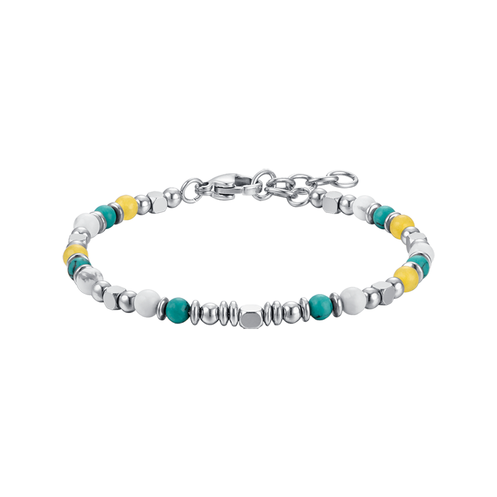 STEEL BABY BRACELET WITH MULTICOLOR STONES