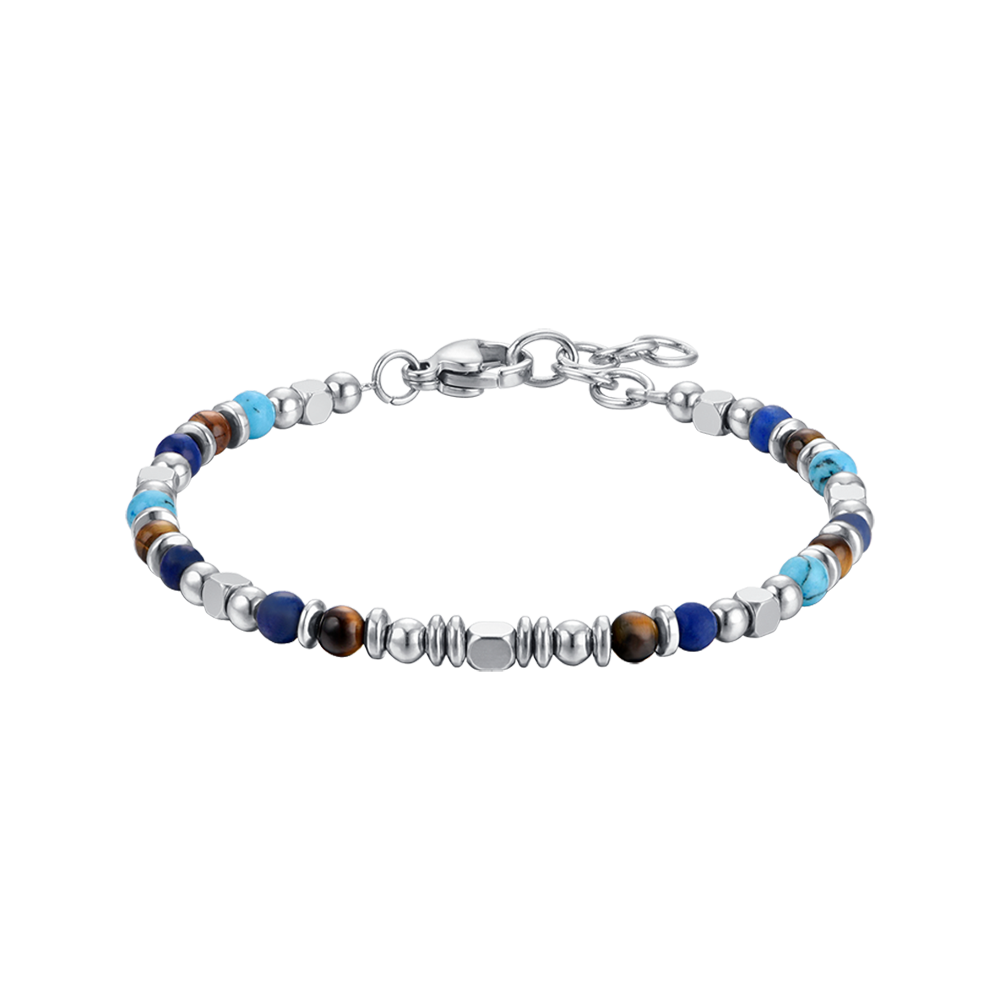 STEEL BABY BRACELET WITH MULTICOLOR STONES