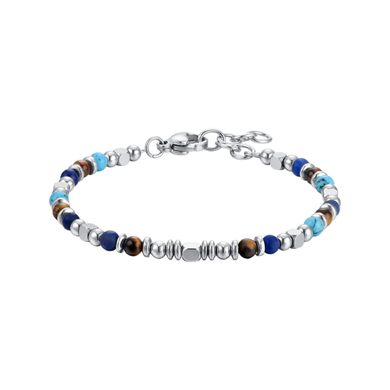 STEEL BABY BRACELET WITH MULTICOLOR STONES