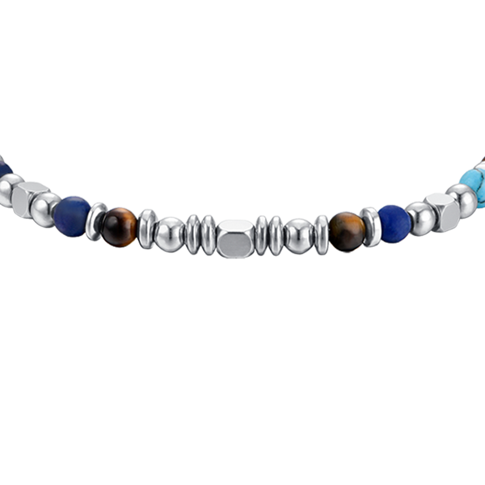 STEEL BABY BRACELET WITH MULTICOLOR STONES