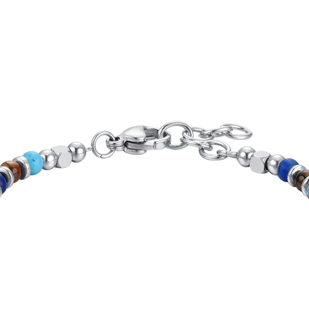 STEEL BABY BRACELET WITH MULTICOLOR STONES