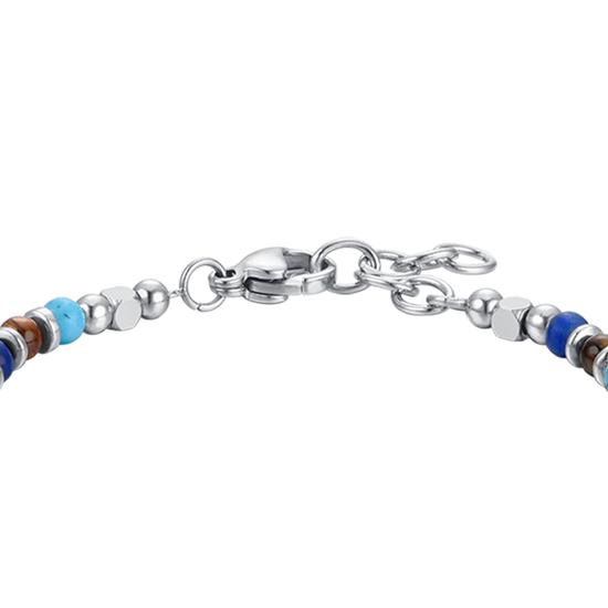 STEEL BABY BRACELET WITH MULTICOLOR STONES