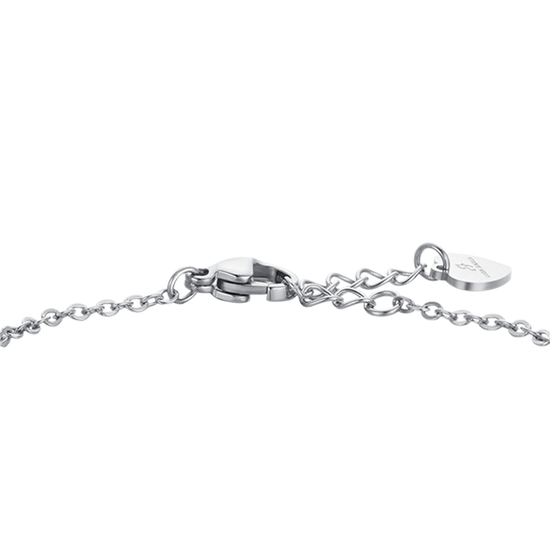 STEEL GIRL BRACELET WITH STAR AND PLATE