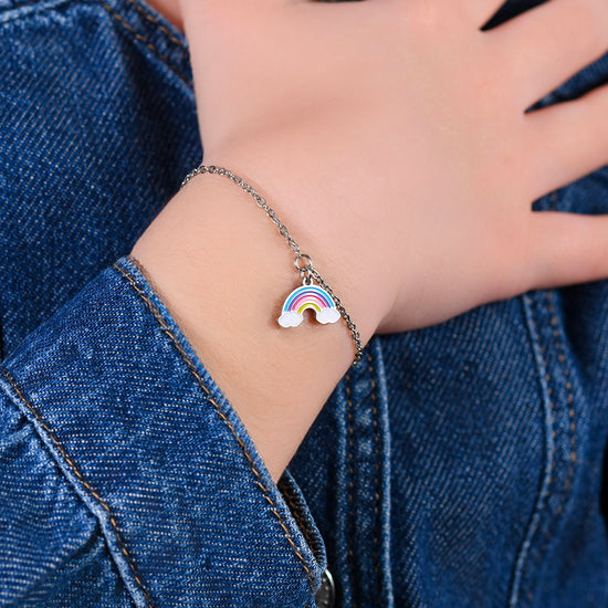 RAINBOW STEEL GIRL BRACELET