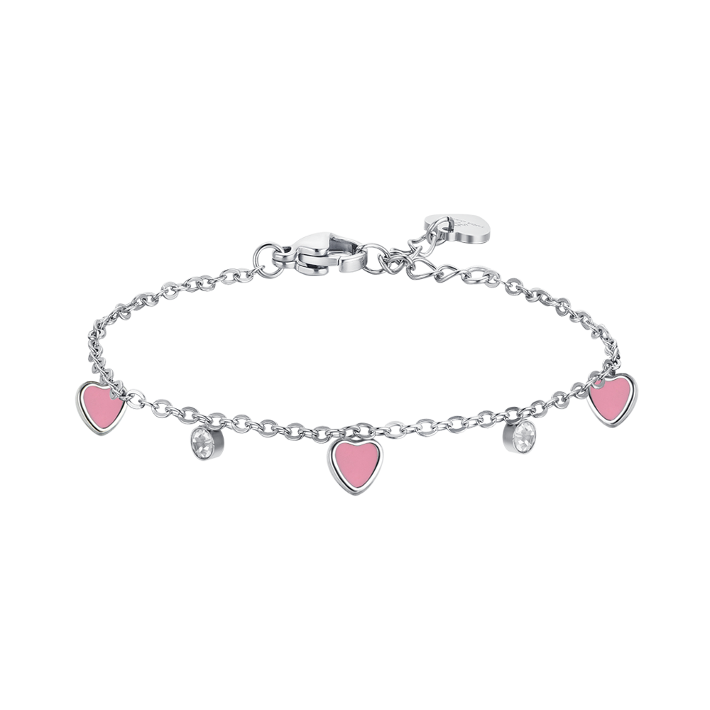 STEEL GIRL BRACELET WITH HEART