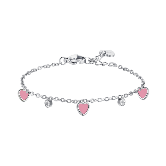 BABY BRACELET IN STEEL WITH HEART Luca Barra