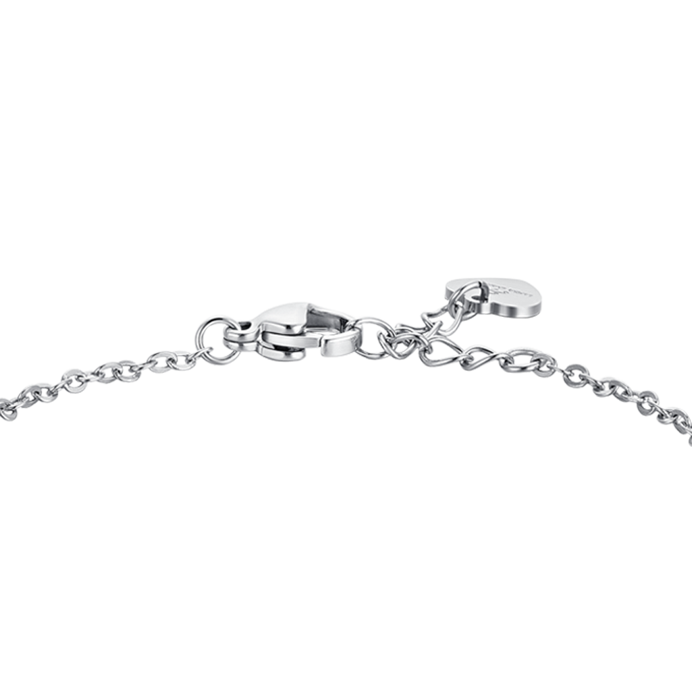 HEARTS AND CRYSTALS STEEL GIRL BRACELET