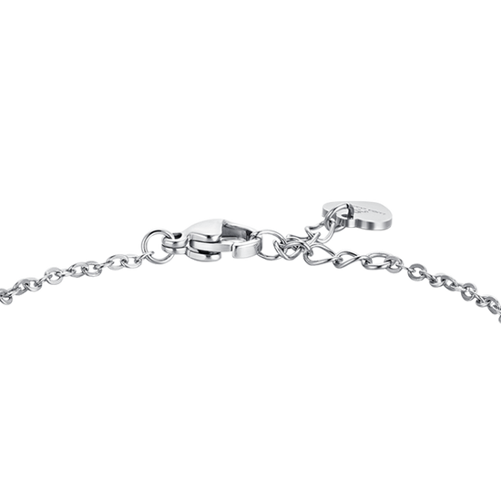 HEARTS AND CRYSTALS STEEL GIRL BRACELET