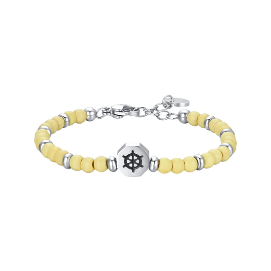 STEEL RUDDER BABY BRACELET WITH YELLOW STONES