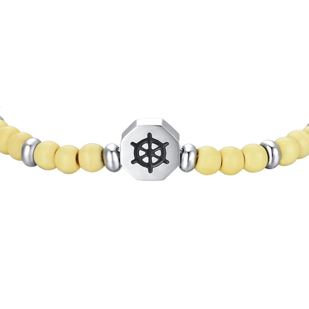 STEEL RUDDER BABY BRACELET WITH YELLOW STONES