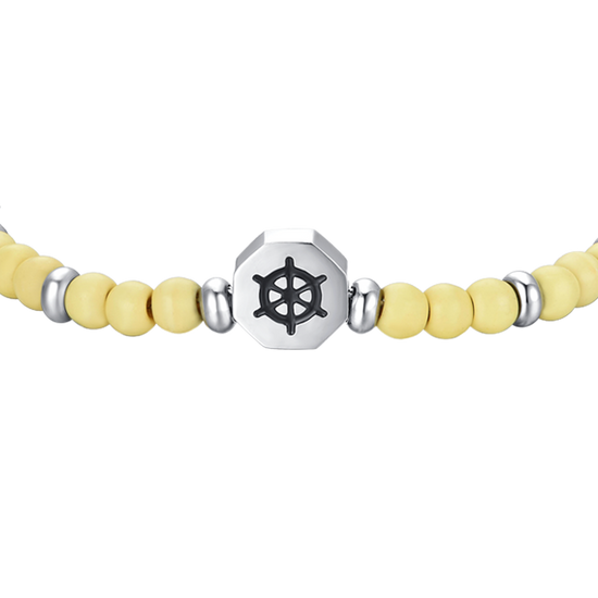 STEEL RUDDER BABY BRACELET WITH YELLOW STONES