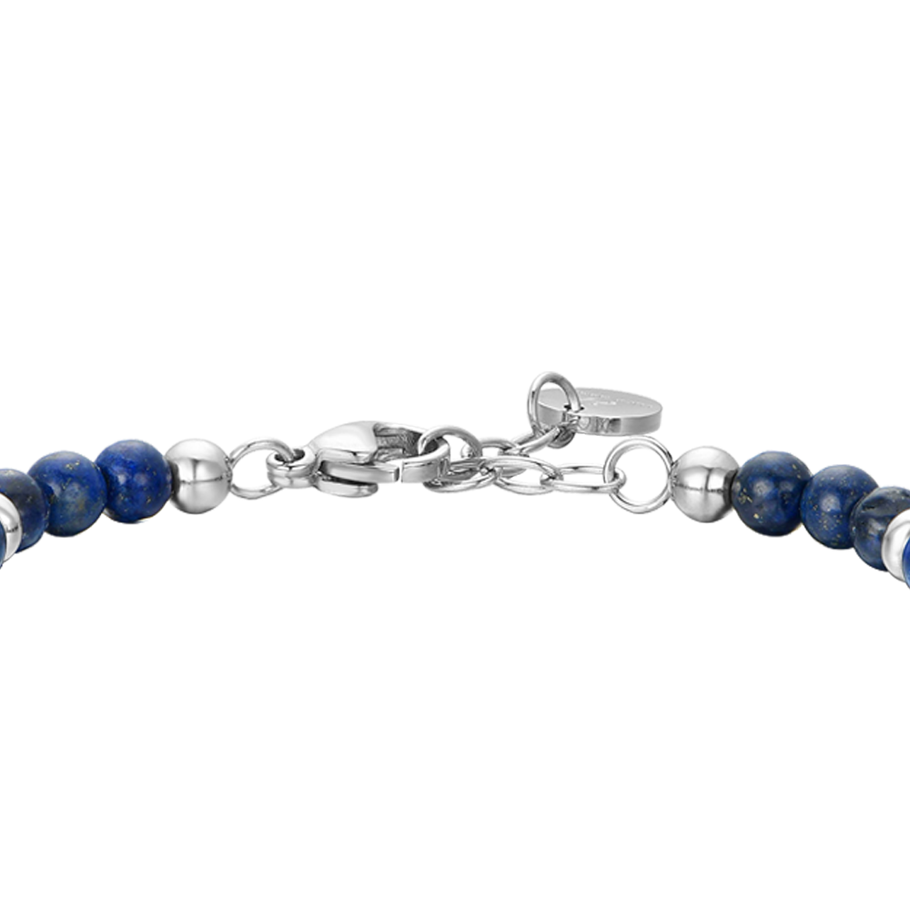 STEEL ANCHOR BABY BRACELET WITH BLUE STONES