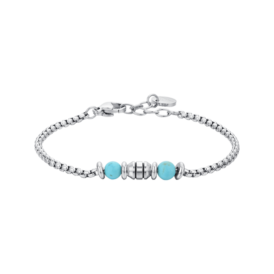 TURQUOISE STONES STEEL BABY BRACELET