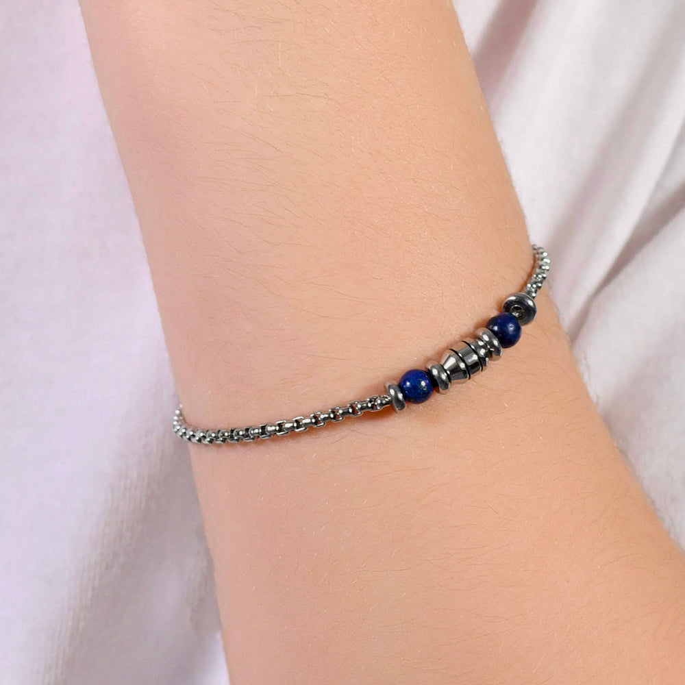 STEEL BLUE STONES BABY BRACELET