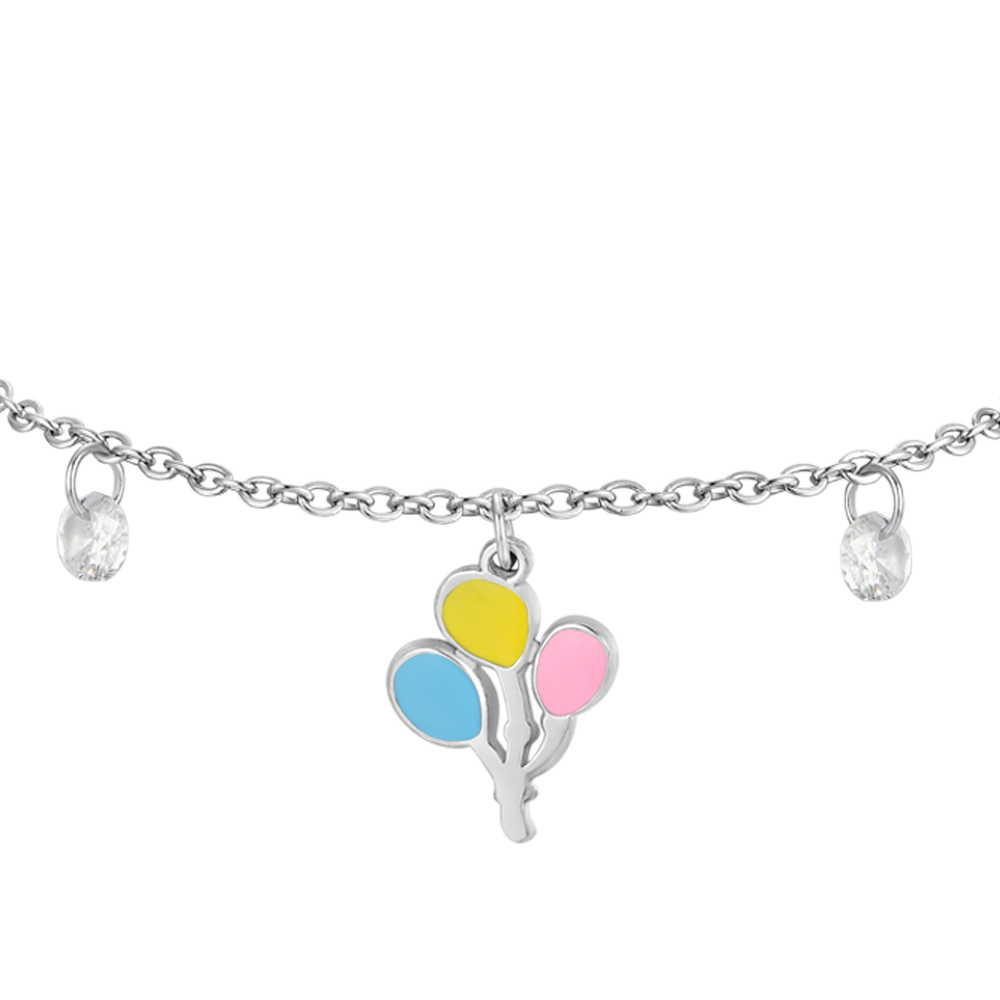 BRACCIALE BAMBINA IN ACCIAIO CON PALLONCINI Luca Barra