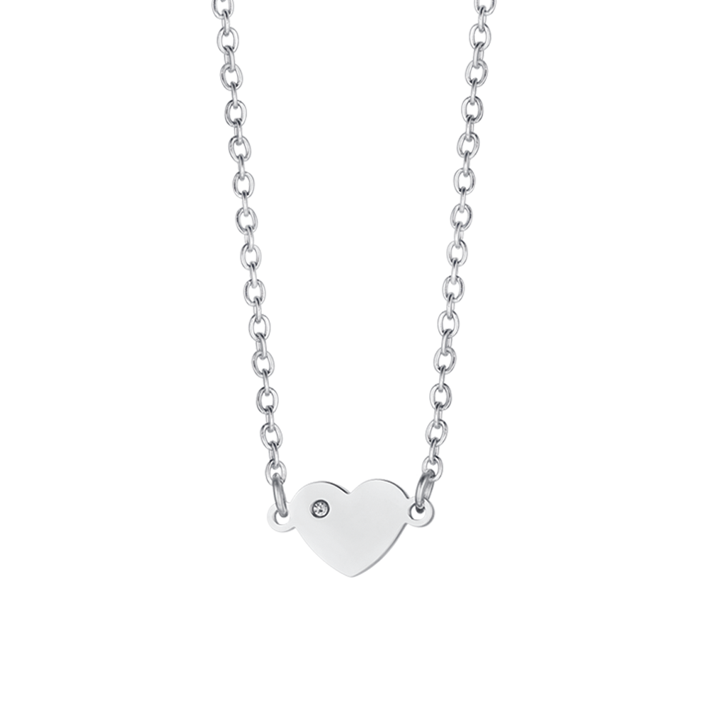 STEEL GIRL NECKLACE WITH HEART