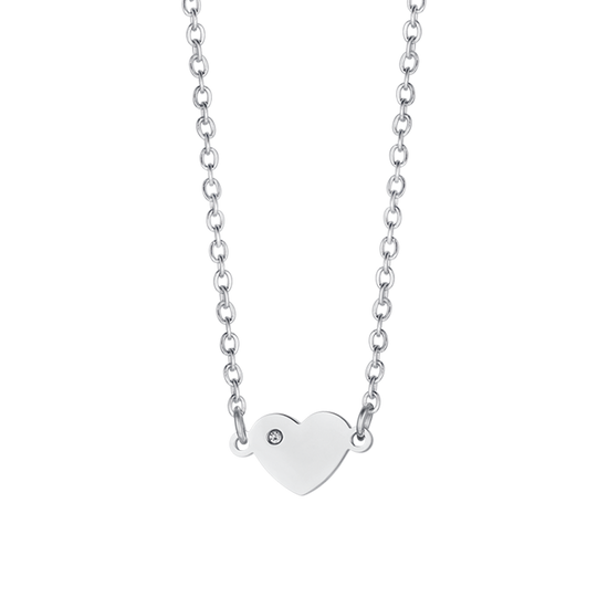 STEEL GIRL NECKLACE WITH HEART