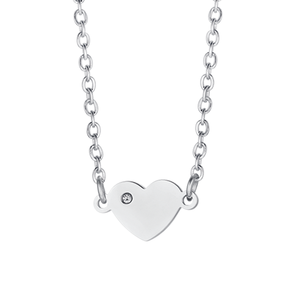 STEEL GIRL NECKLACE WITH HEART