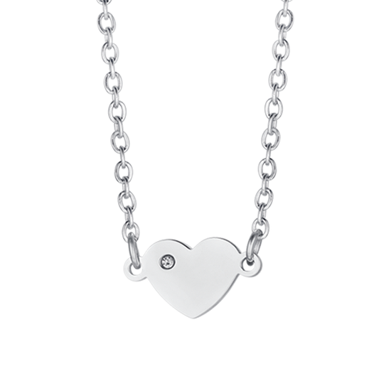 STEEL GIRL NECKLACE WITH HEART