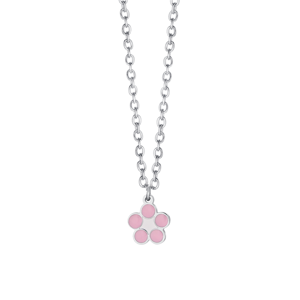 STEEL GIRL NECKLACE WITH FLOWER