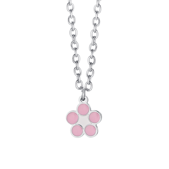 CHILD'S NECKLACE IN STEEL WITH FLOWER Luca Barra