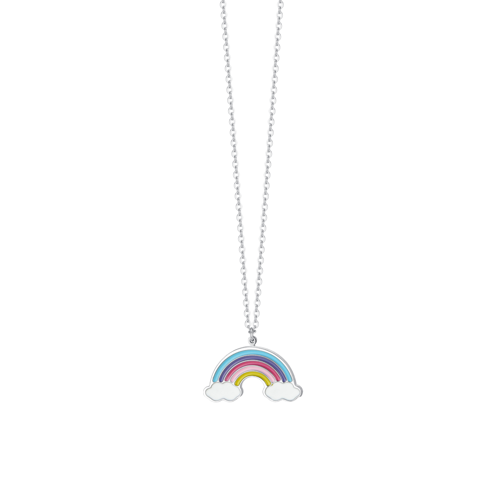 CHILD'S NECKLACE IN STEEL WITH RAINBOW Luca Barra