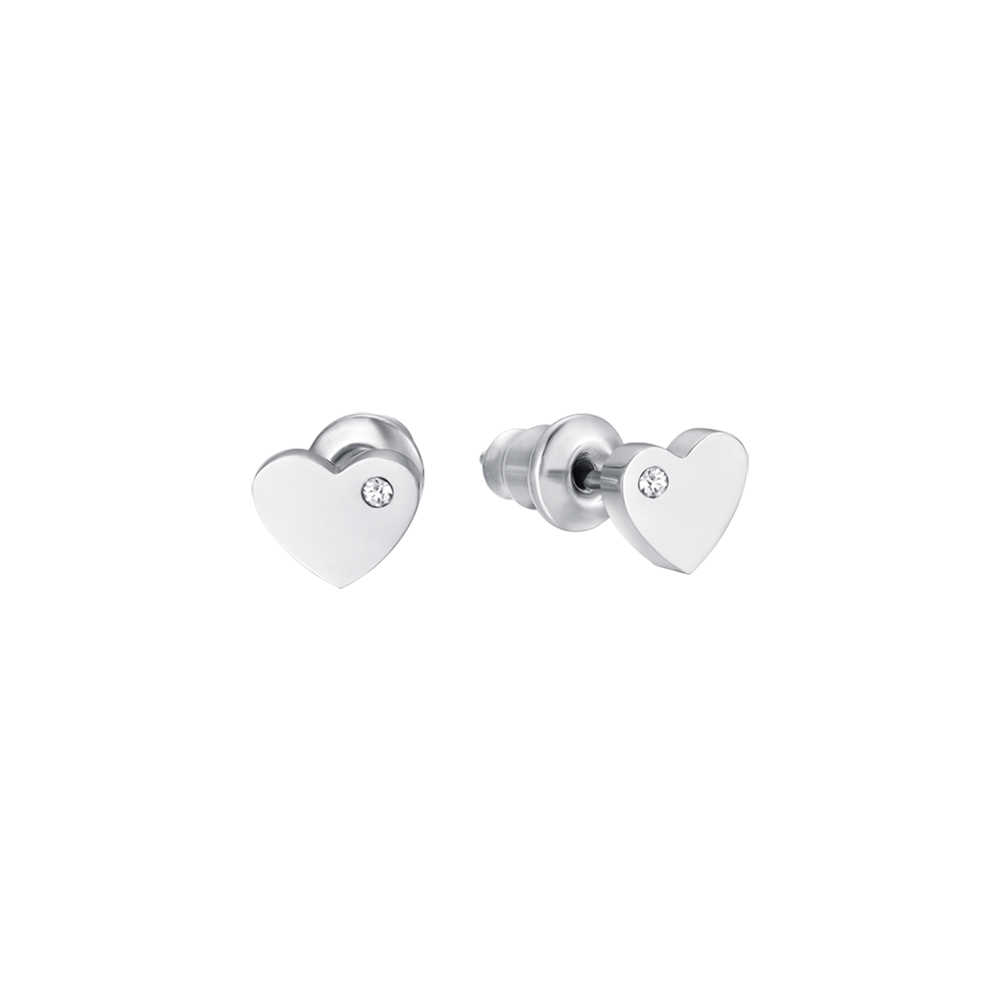 LITTLE GIRL STEEL EARRINGS WITH HEART