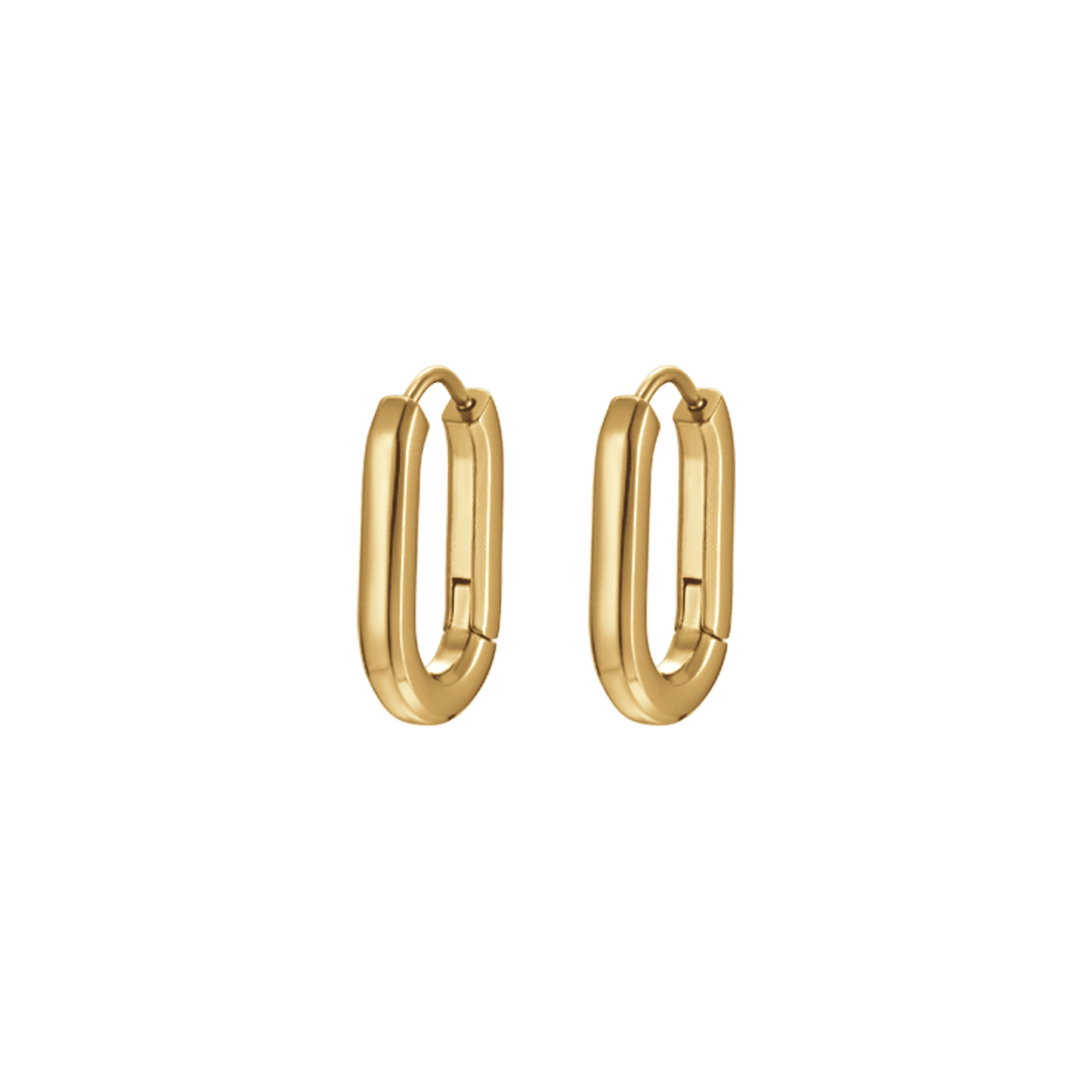 WOMEN'S IP GOLD STEEL EARRINGS